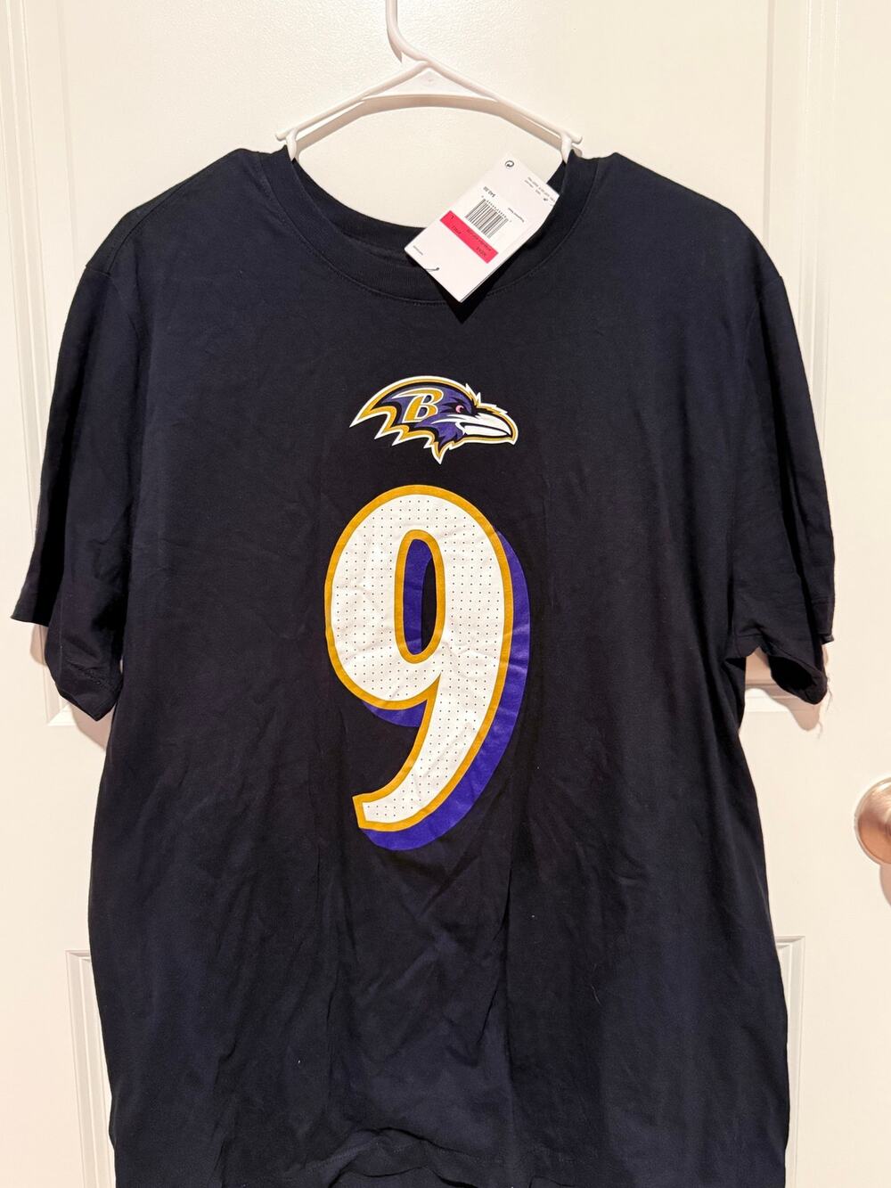 Nike Baltimore Ravens Justin Tucker #9 T-Shirt Men’s L Black NFL NWT